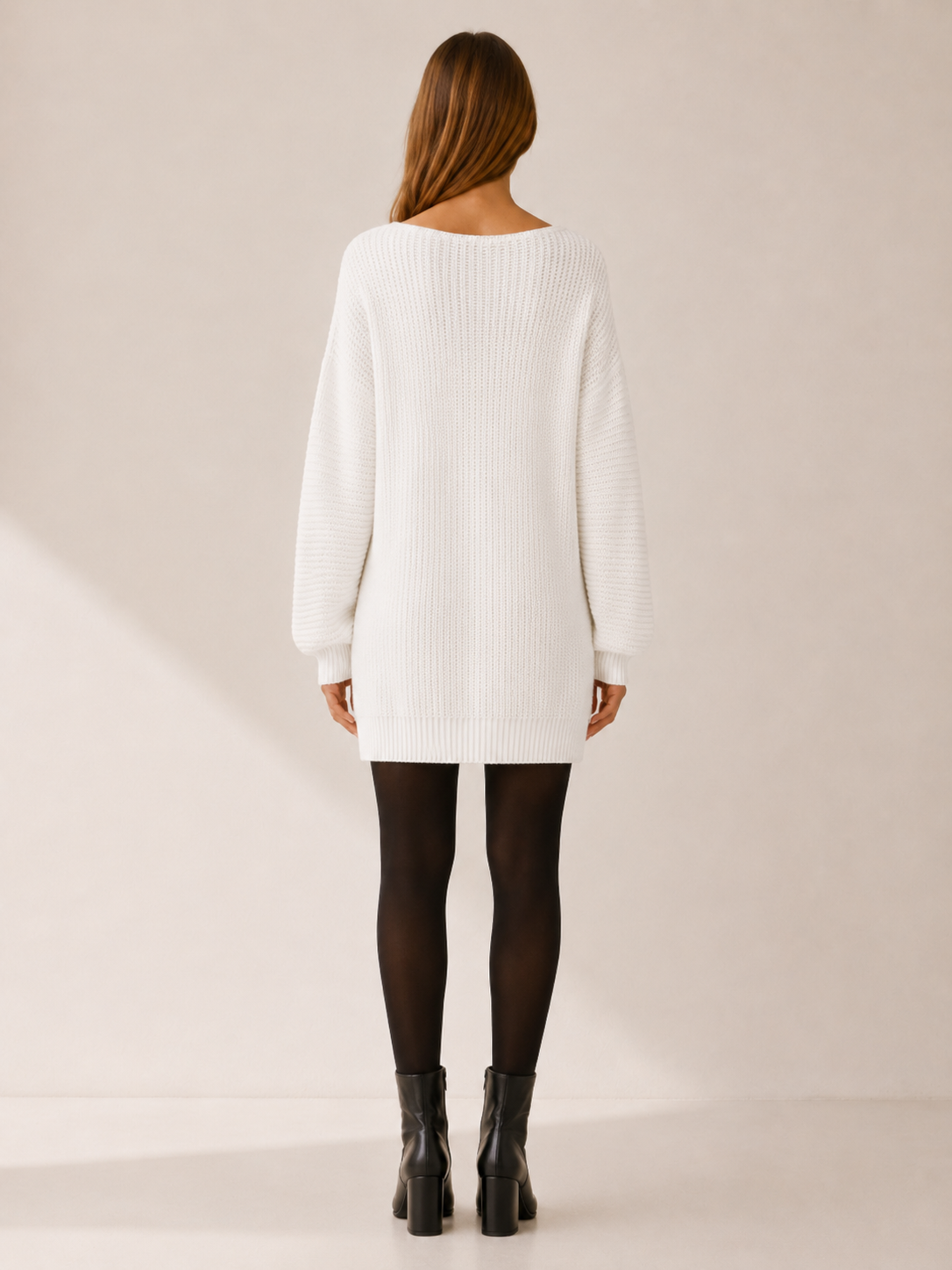 Fiora | Sweater Dress with Bardot Neckline and Mini Fit
