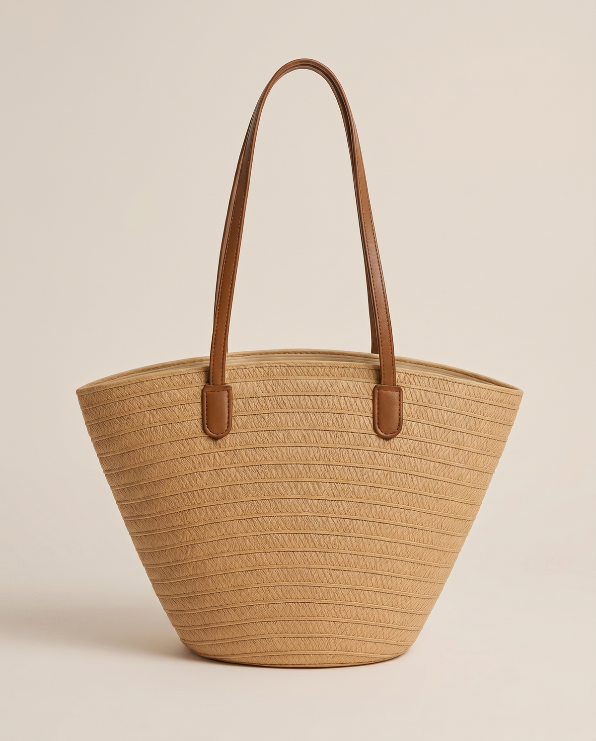 Fiora | Woven Tote Bag with Shoulder Handles