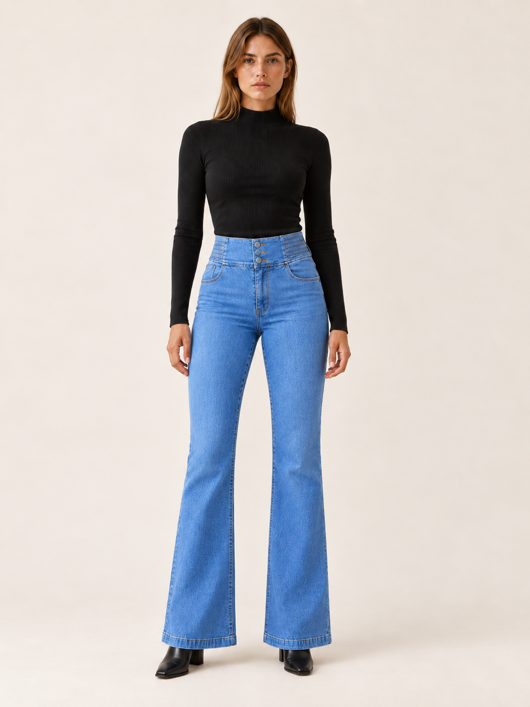 Flarelyn | Women's High Waisted Stretch Flare Jeans
