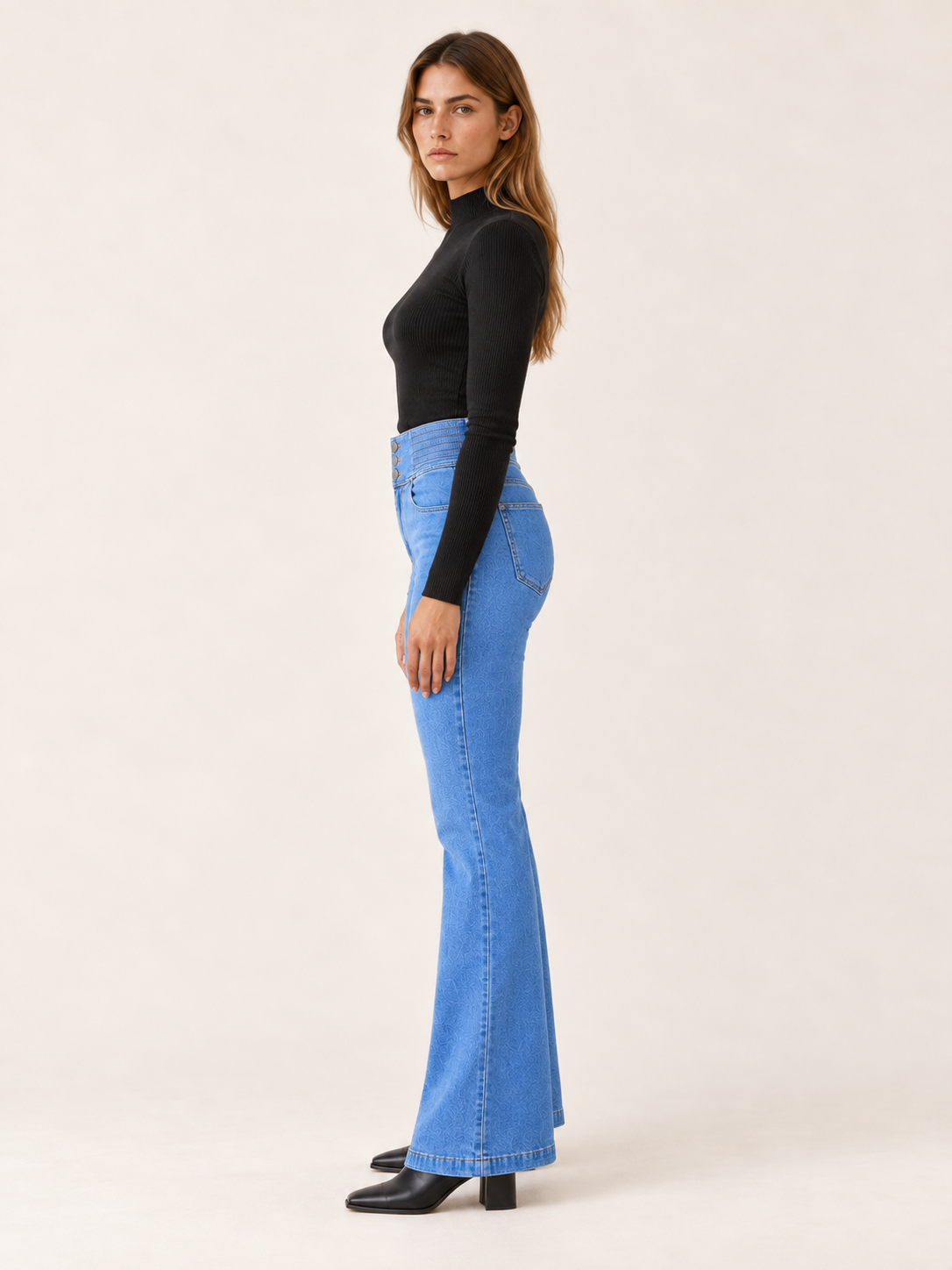 Flarelyn | Women's High Waisted Stretch Flare Jeans