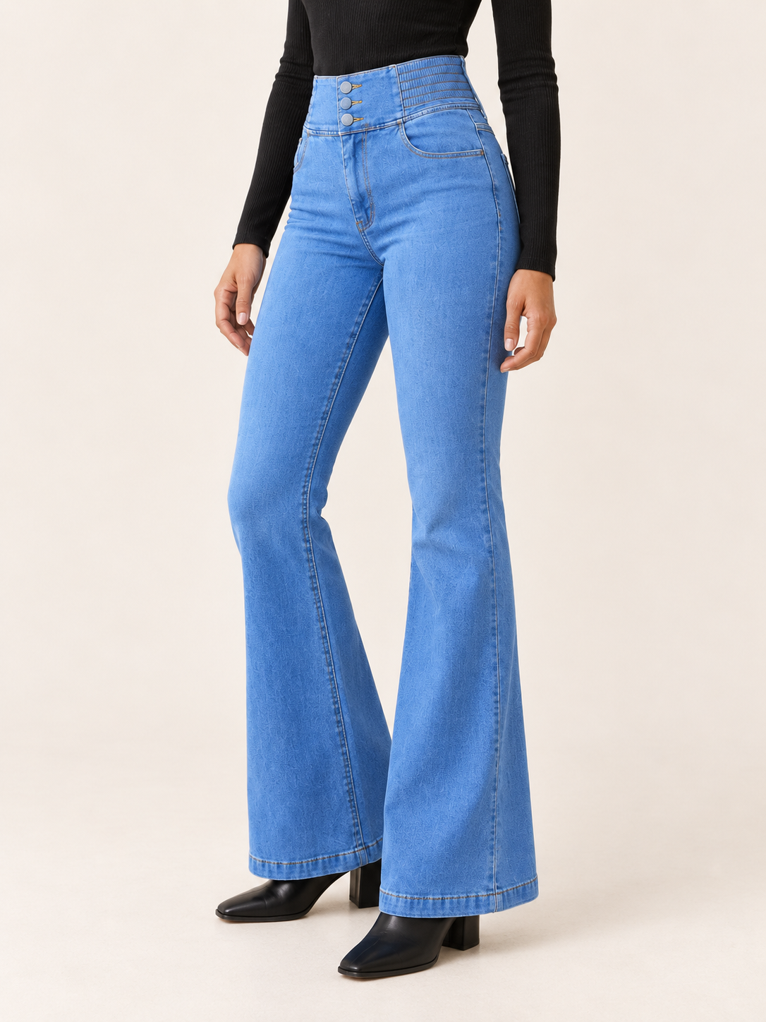 Flarelyn | Women's High Waisted Stretch Flare Jeans