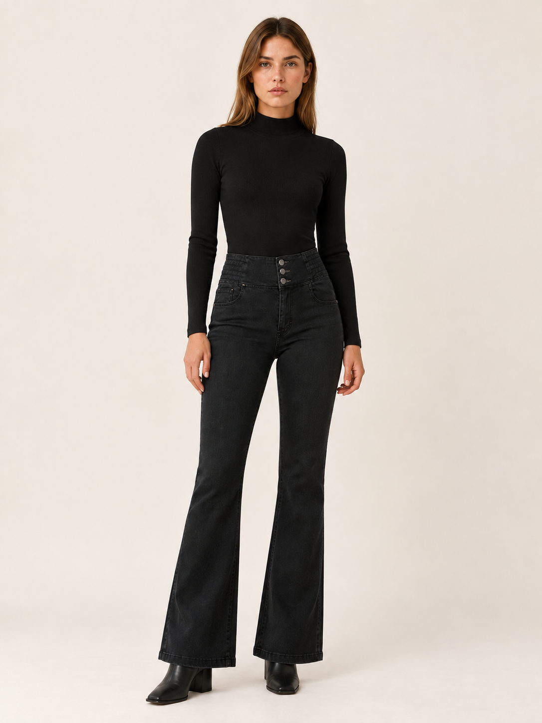 Flarelyn | Women's High Waisted Stretch Flare Jeans