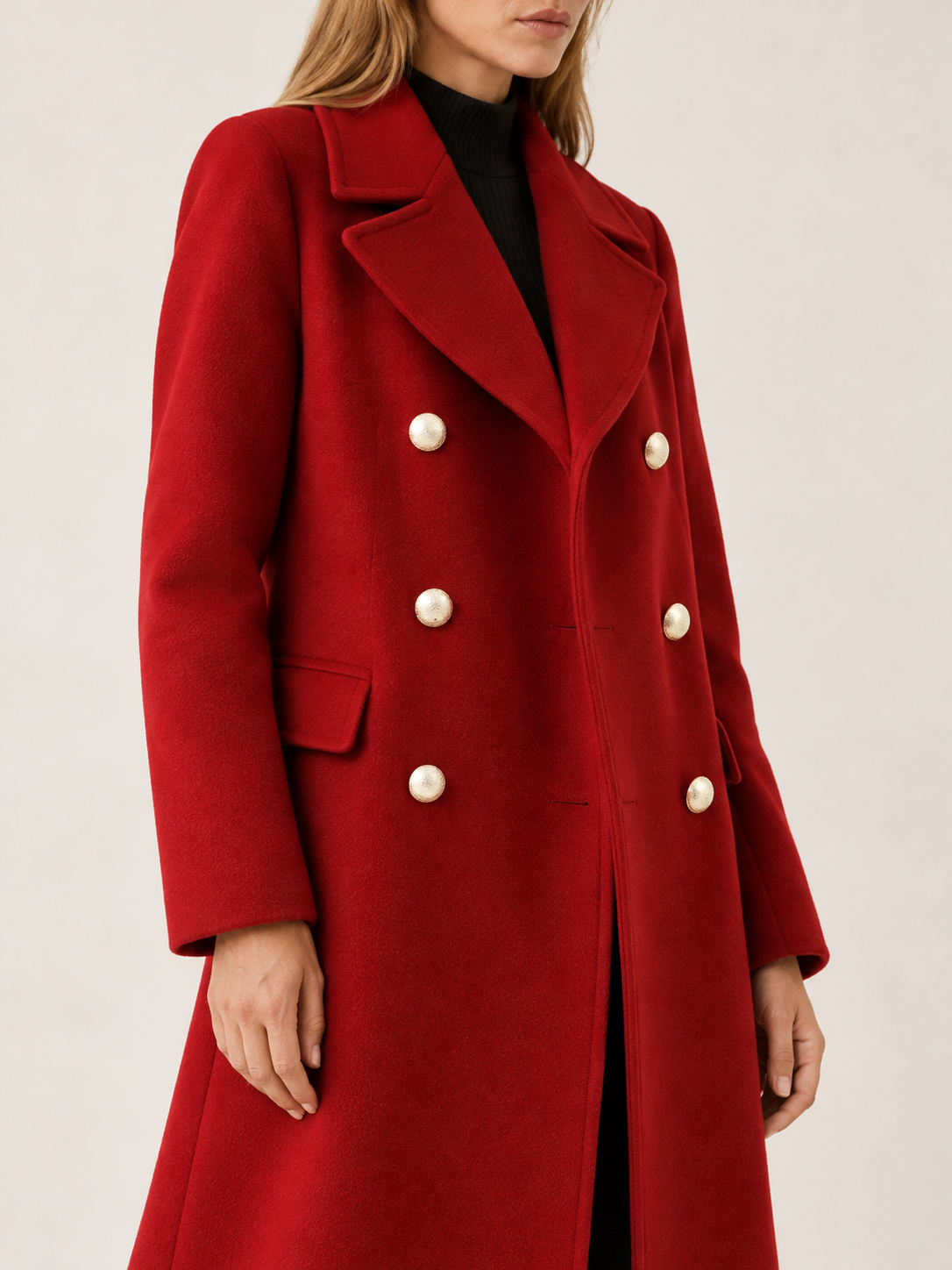 Fleur | Women's Double-Breasted Long Coat Winter