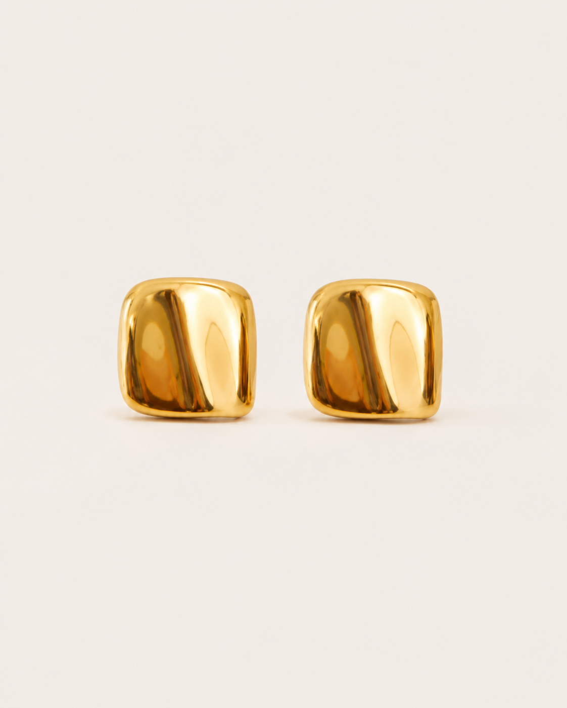 Florence | Gold Square Stud Earrings