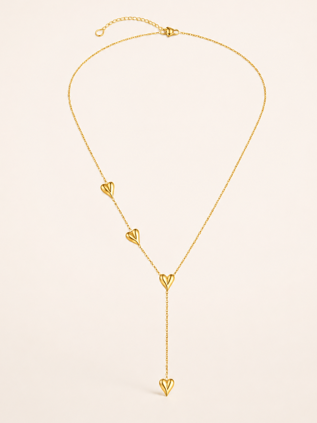 Giselle | Heart Pendant Necklace with Drop Chain