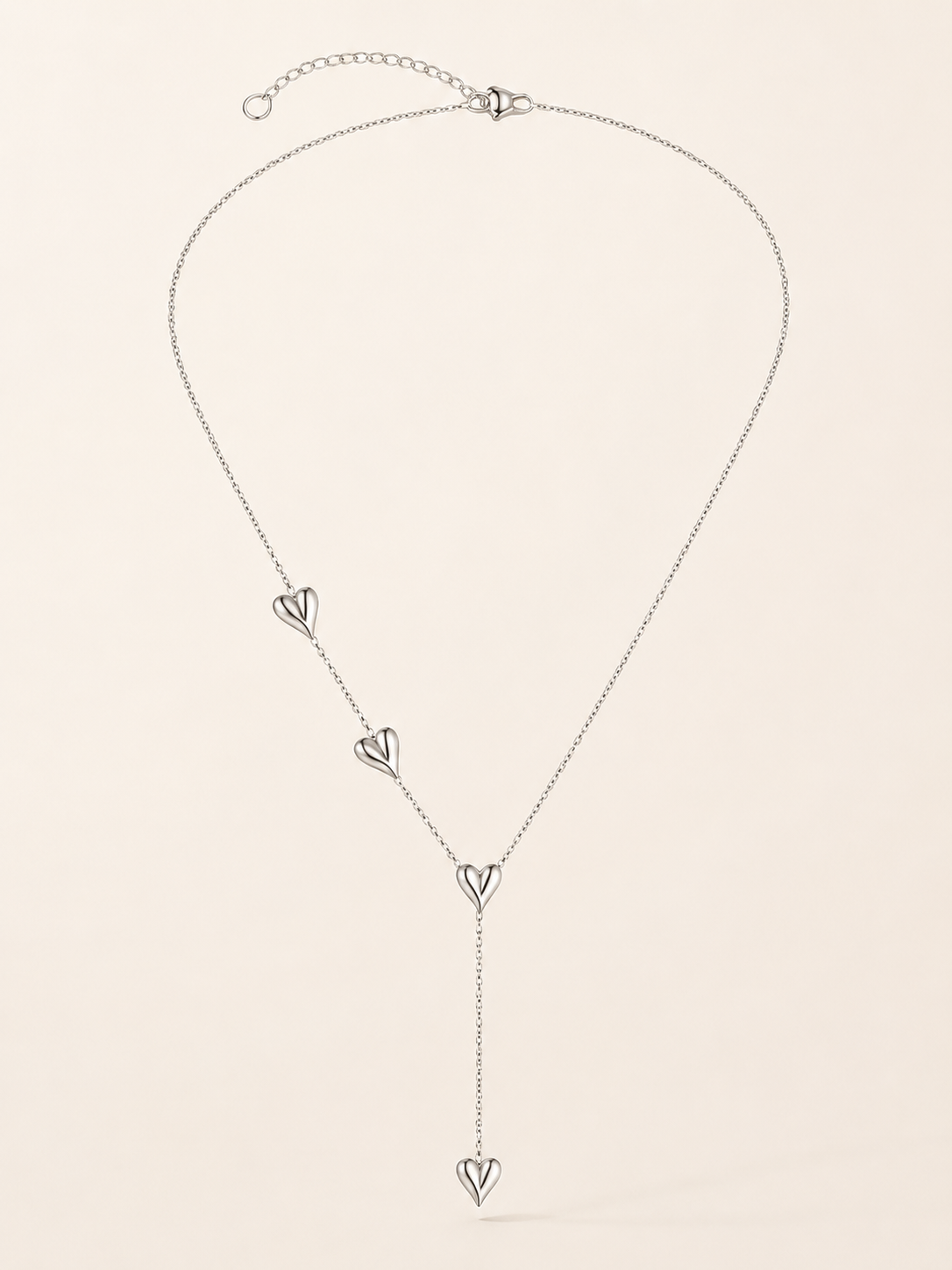 Giselle | Heart Pendant Necklace with Drop Chain