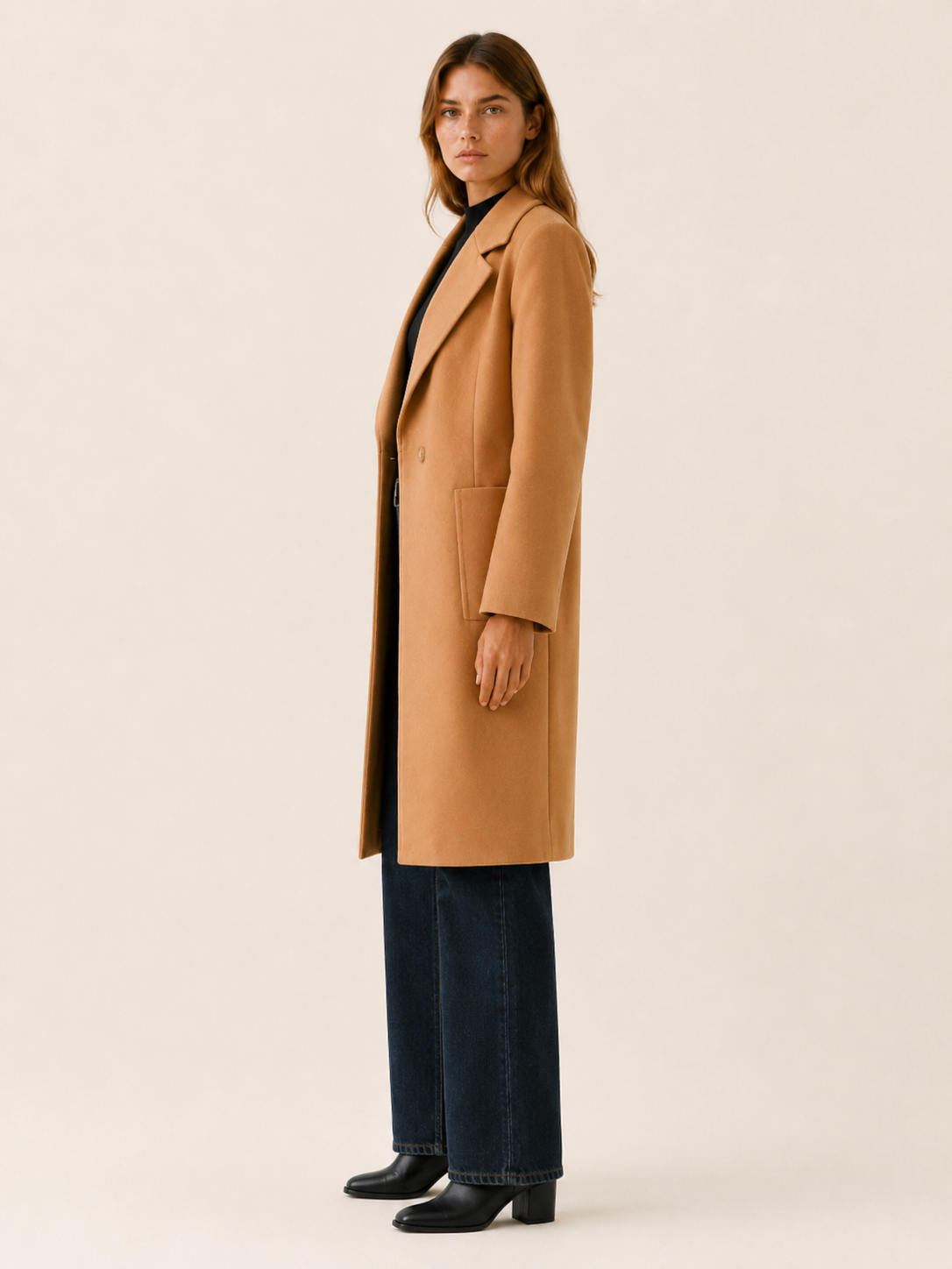 Greer | Long Trench Coat with Single-Button Front