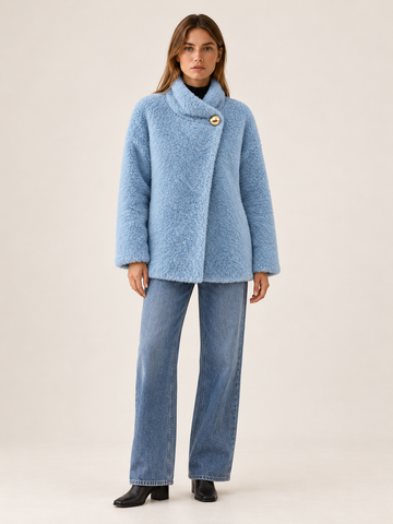 Gwendoline | Women's Wrap Collar Teddy Coat Winter