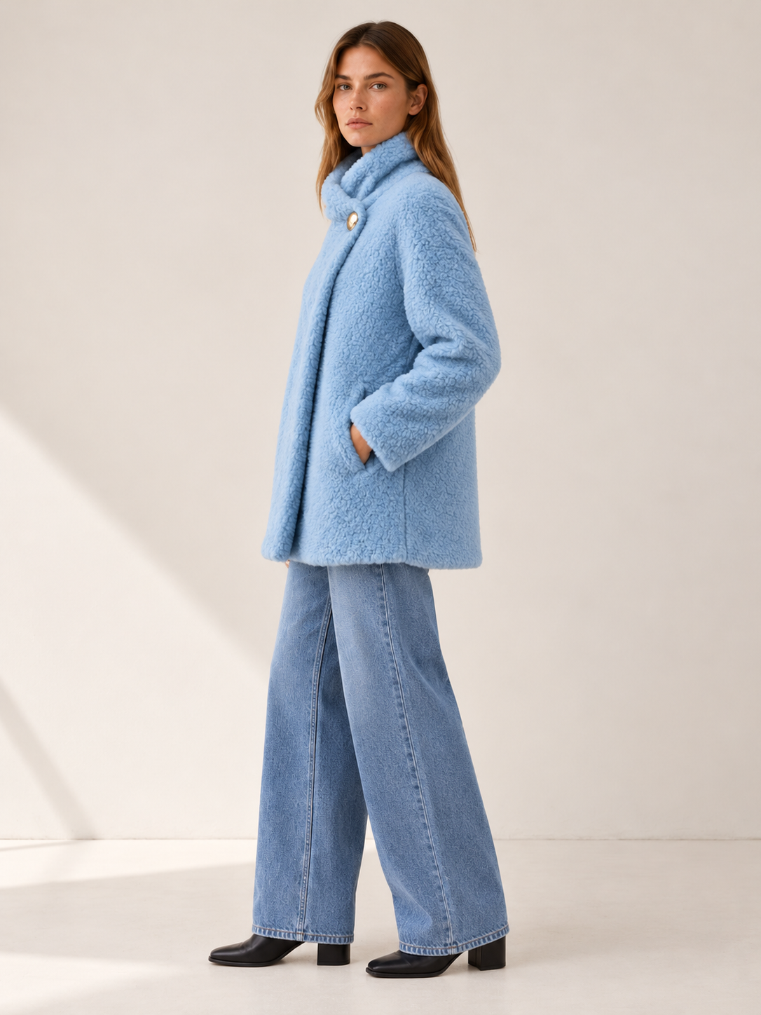 Gwendoline | Women's Wrap Collar Teddy Coat Winter