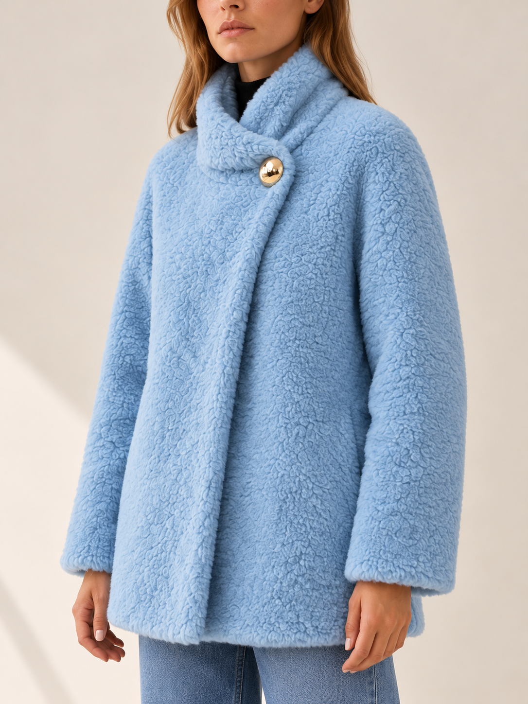 Gwendoline | Women's Wrap Collar Teddy Coat Winter
