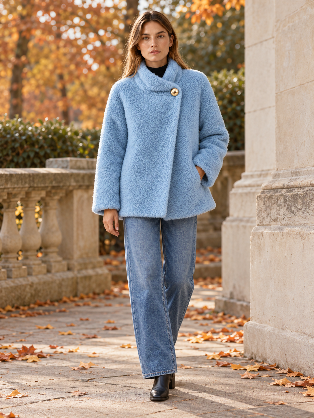 Gwendoline | Women's Wrap Collar Teddy Coat Winter