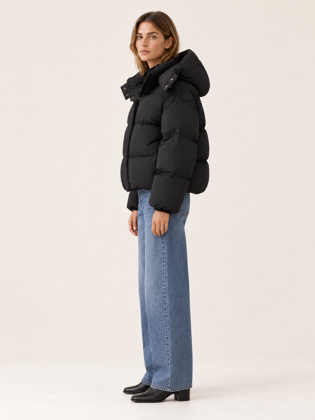 Hani | Women's Hooded Cropped Puffer Jacket Winter