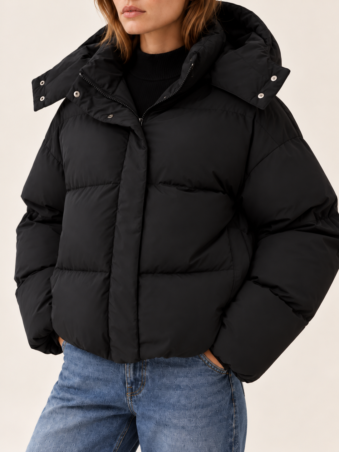 Hani | Women's Hooded Cropped Puffer Jacket Winter