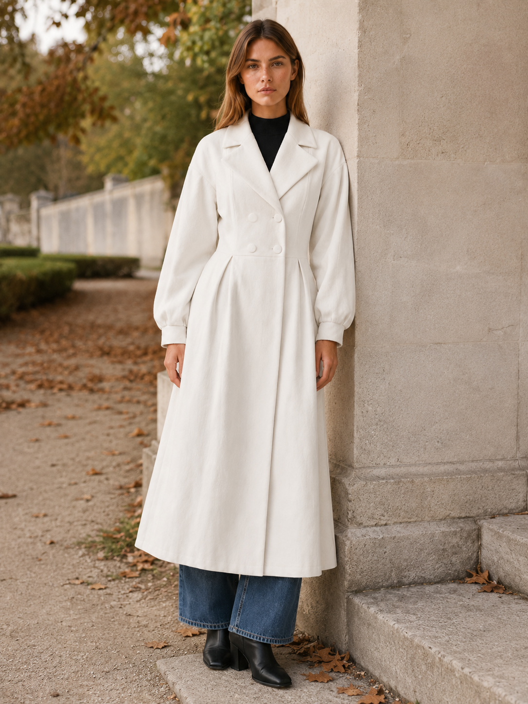 Harper | Trench Coat with Double-Breasted Front and Midi Fit