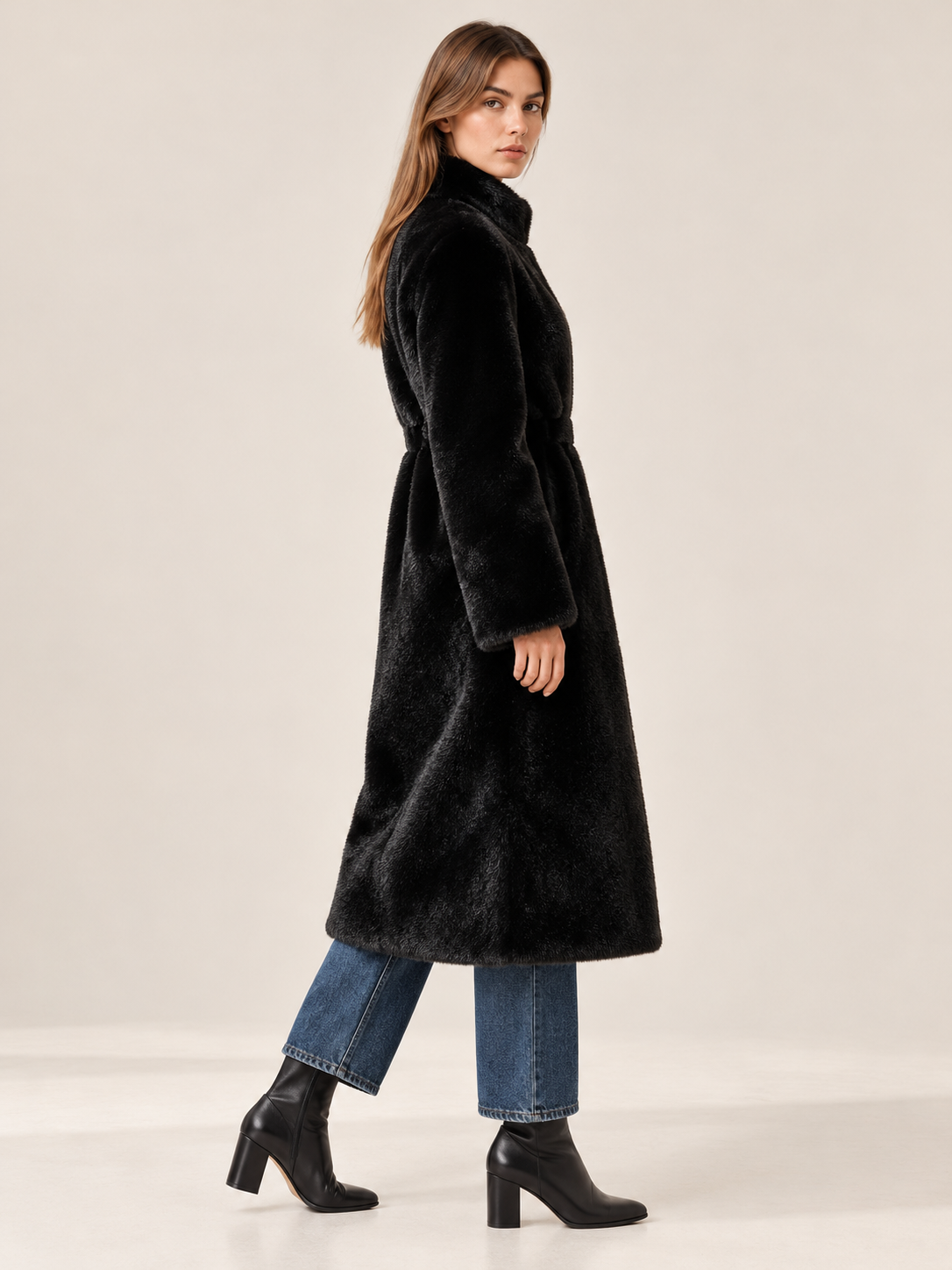 Hayden | Women's Longline Faux Fur Coat Winter Holiday Party