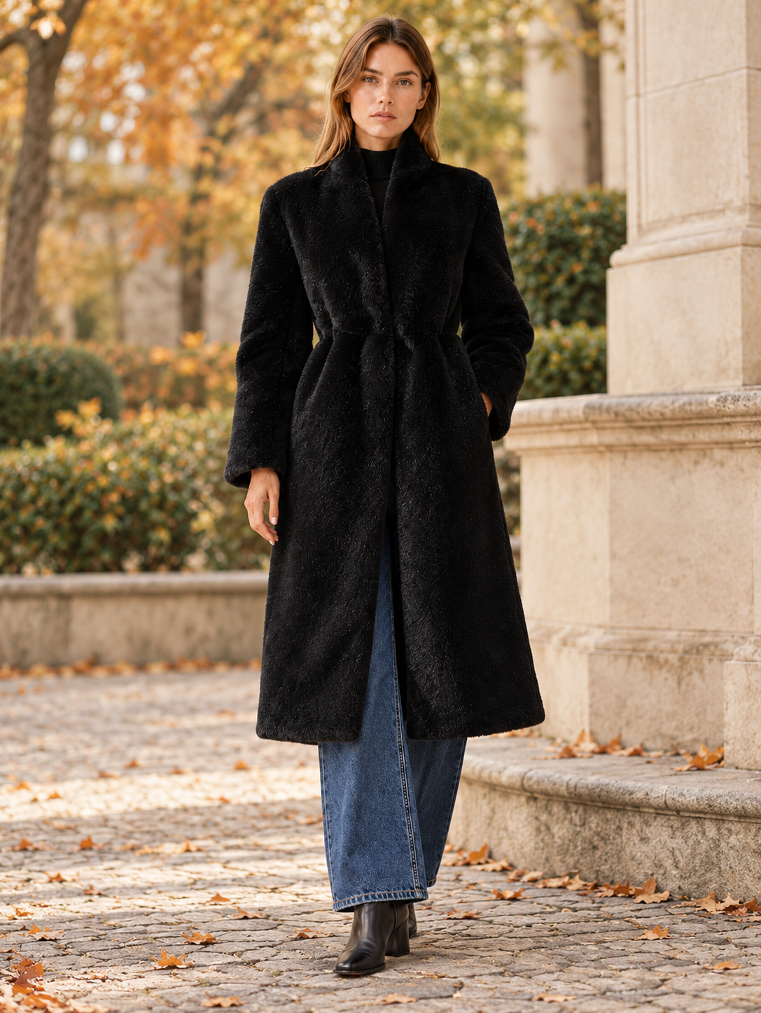 Hayden | Women's Longline Faux Fur Coat Winter Holiday Party