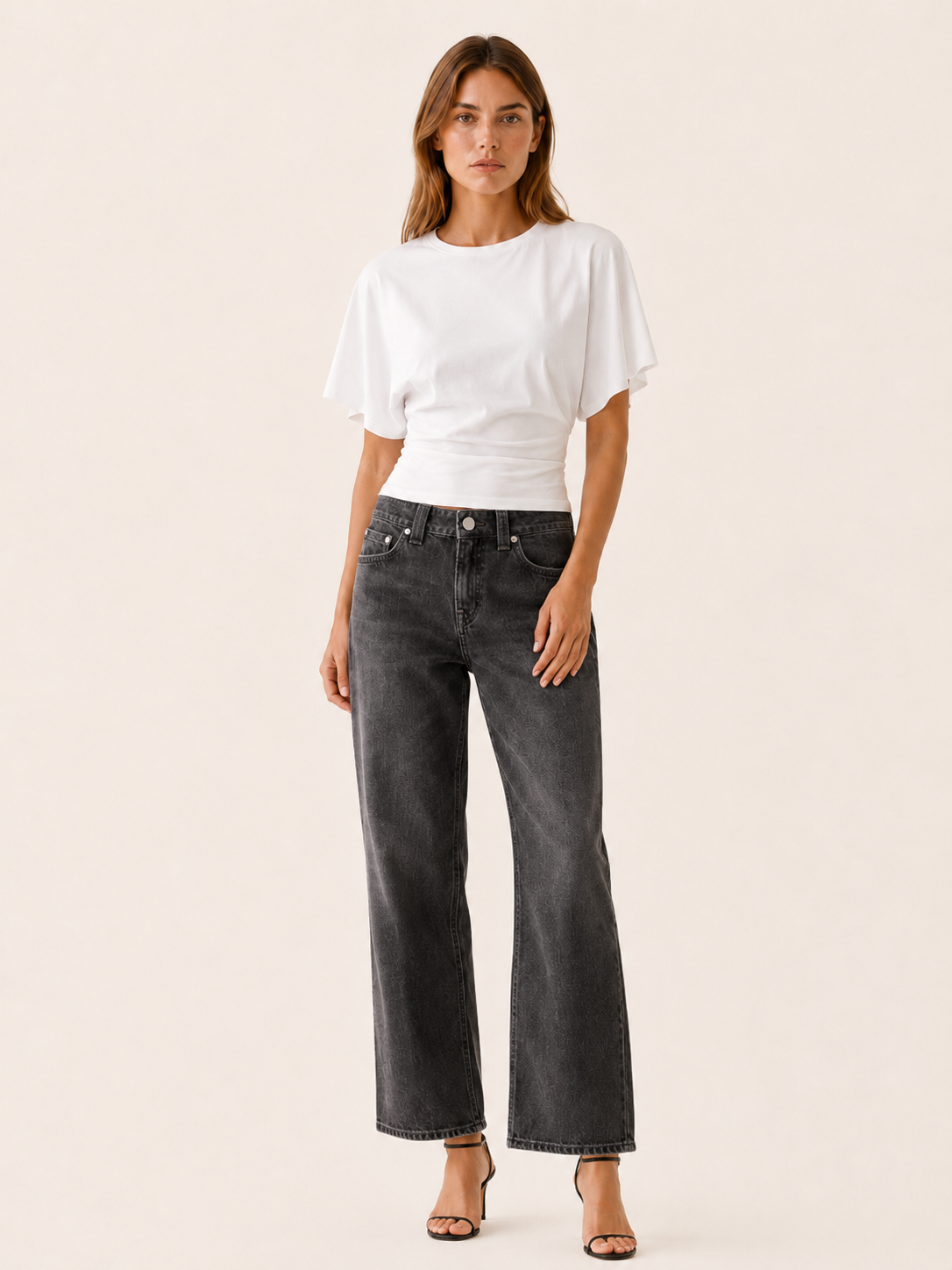 Helena | Fitted Waist Top with Flared Sleeves
