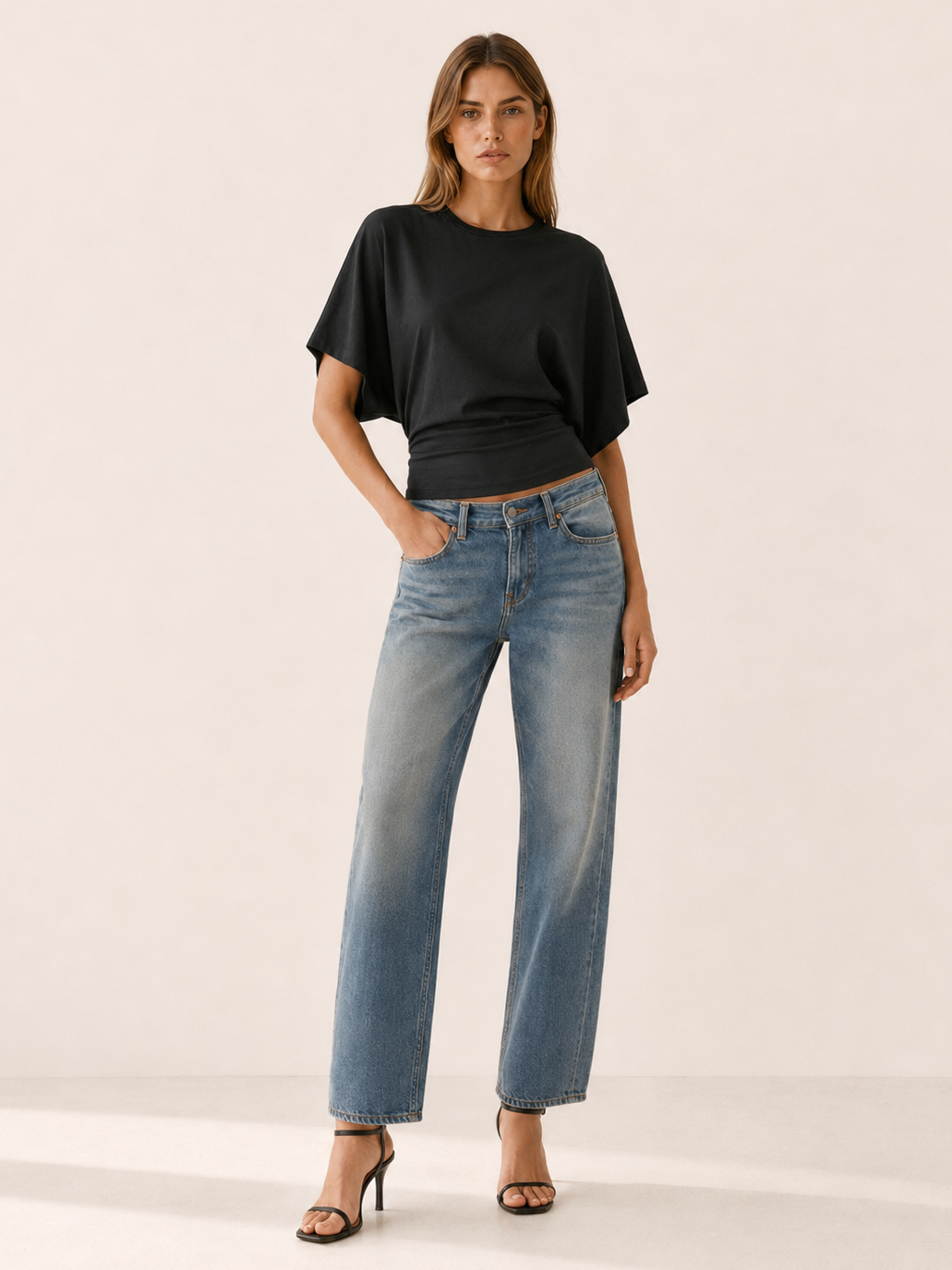 Helena | Fitted Waist Top with Flared Sleeves