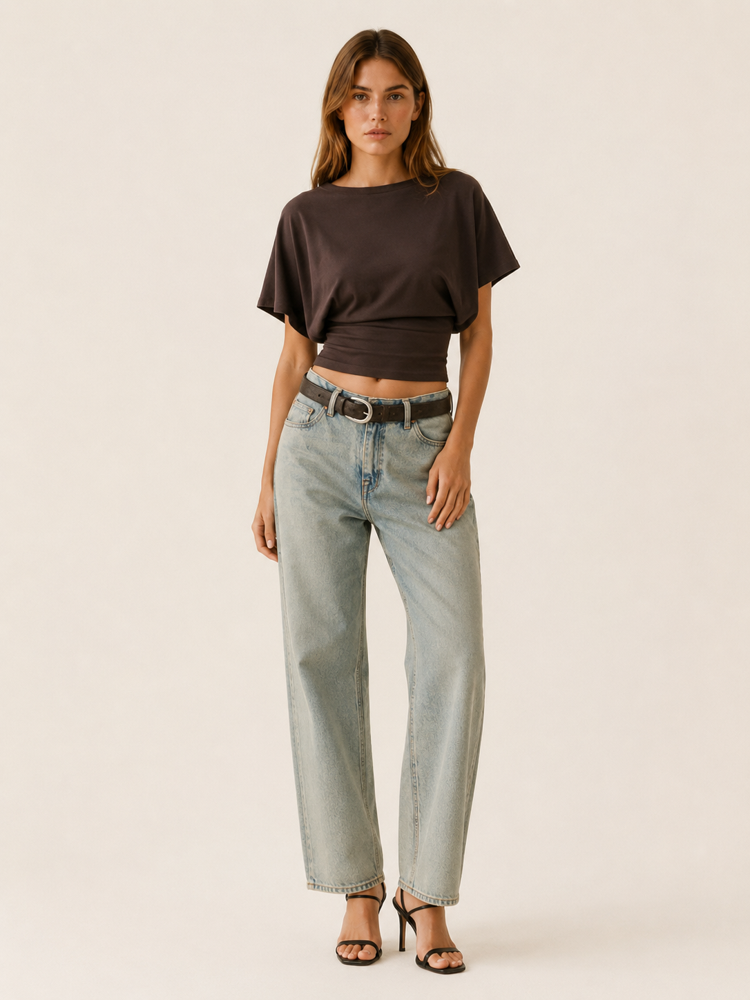 Helena | Fitted Waist Top with Flared Sleeves