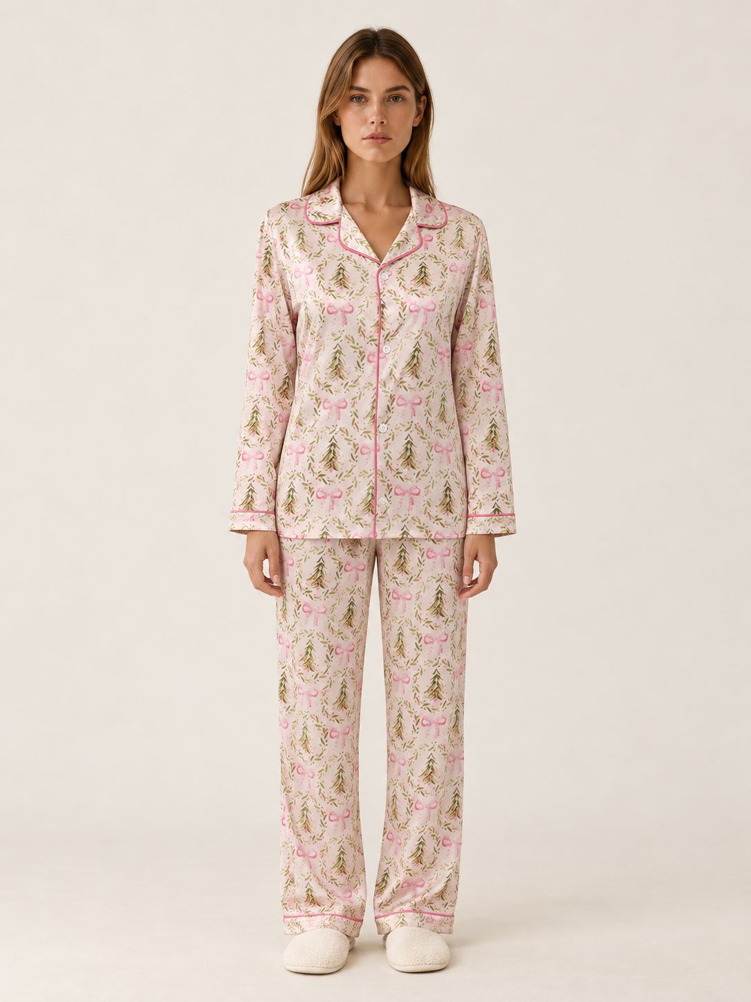 Hester | Christmas Pyjama Set with Button Shirt
