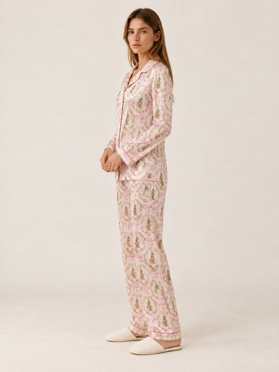 Hester | Christmas Pyjama Set with Button Shirt