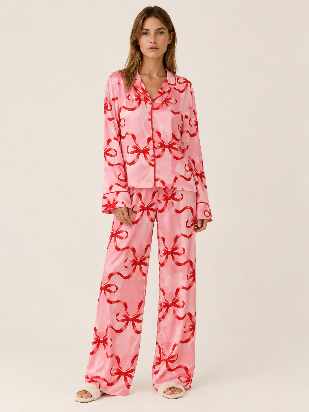 Hester | Christmas Pyjama Set with Button Shirt