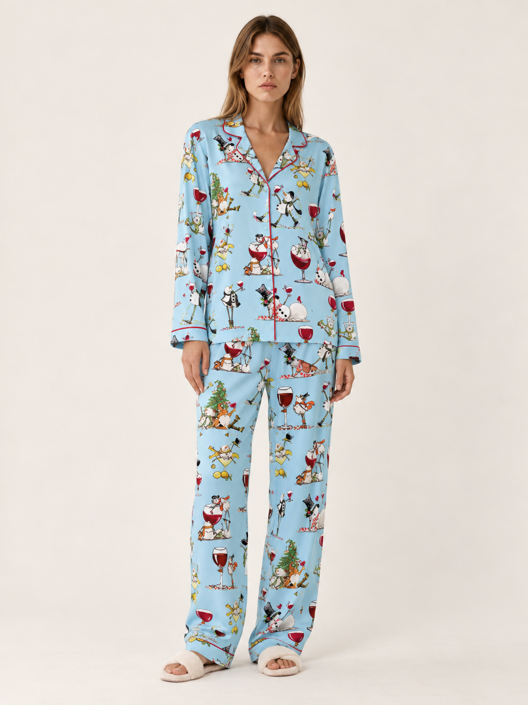 Hester | Christmas Pyjama Set with Button Shirt