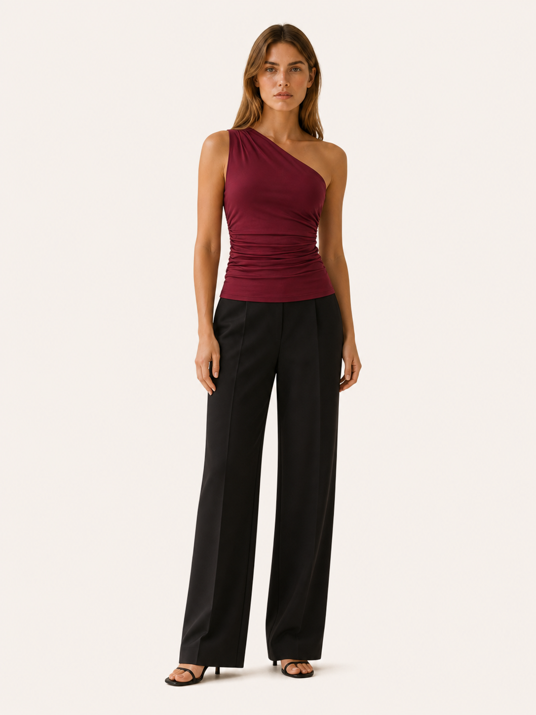 Ilyra | One Shoulder Top with Ruched Fit