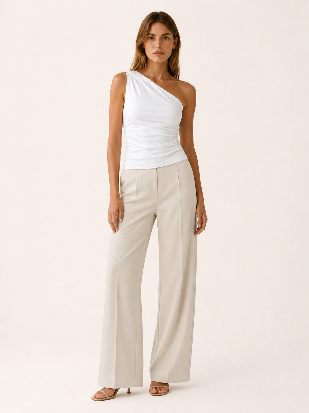 Ilyra | One Shoulder Top with Ruched Fit