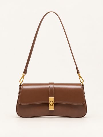 Isabetta | Women's Turn-Lock Faux Leather Baguette Bag