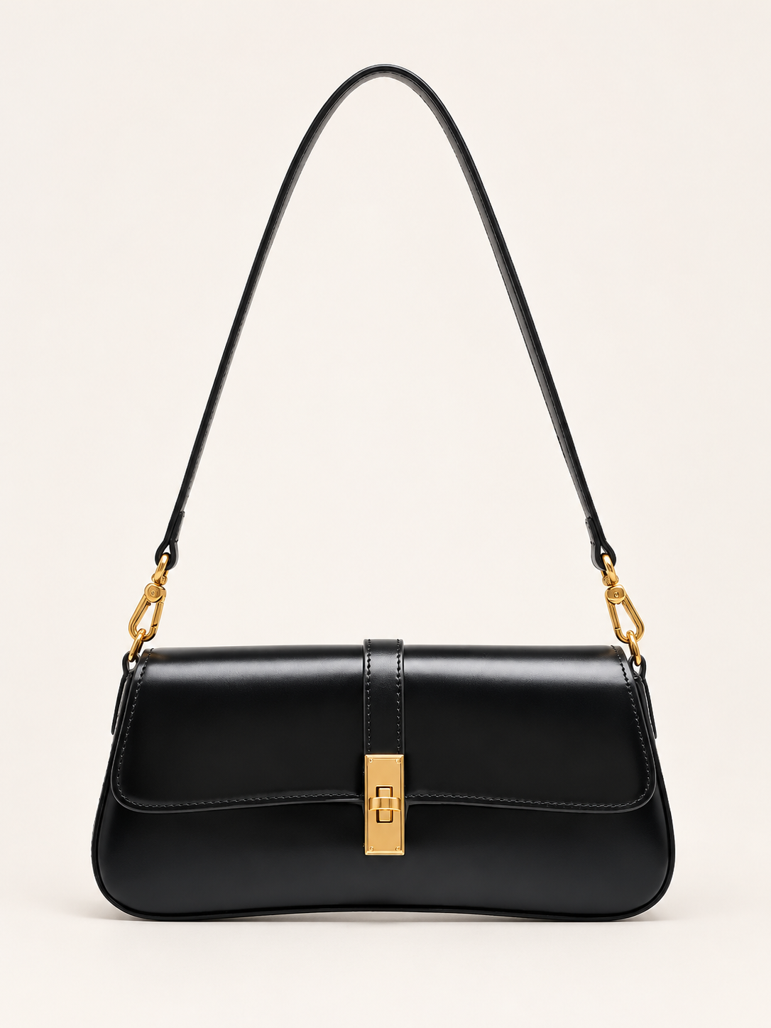Isabetta | Women's Turn-Lock Faux Leather Baguette Bag
