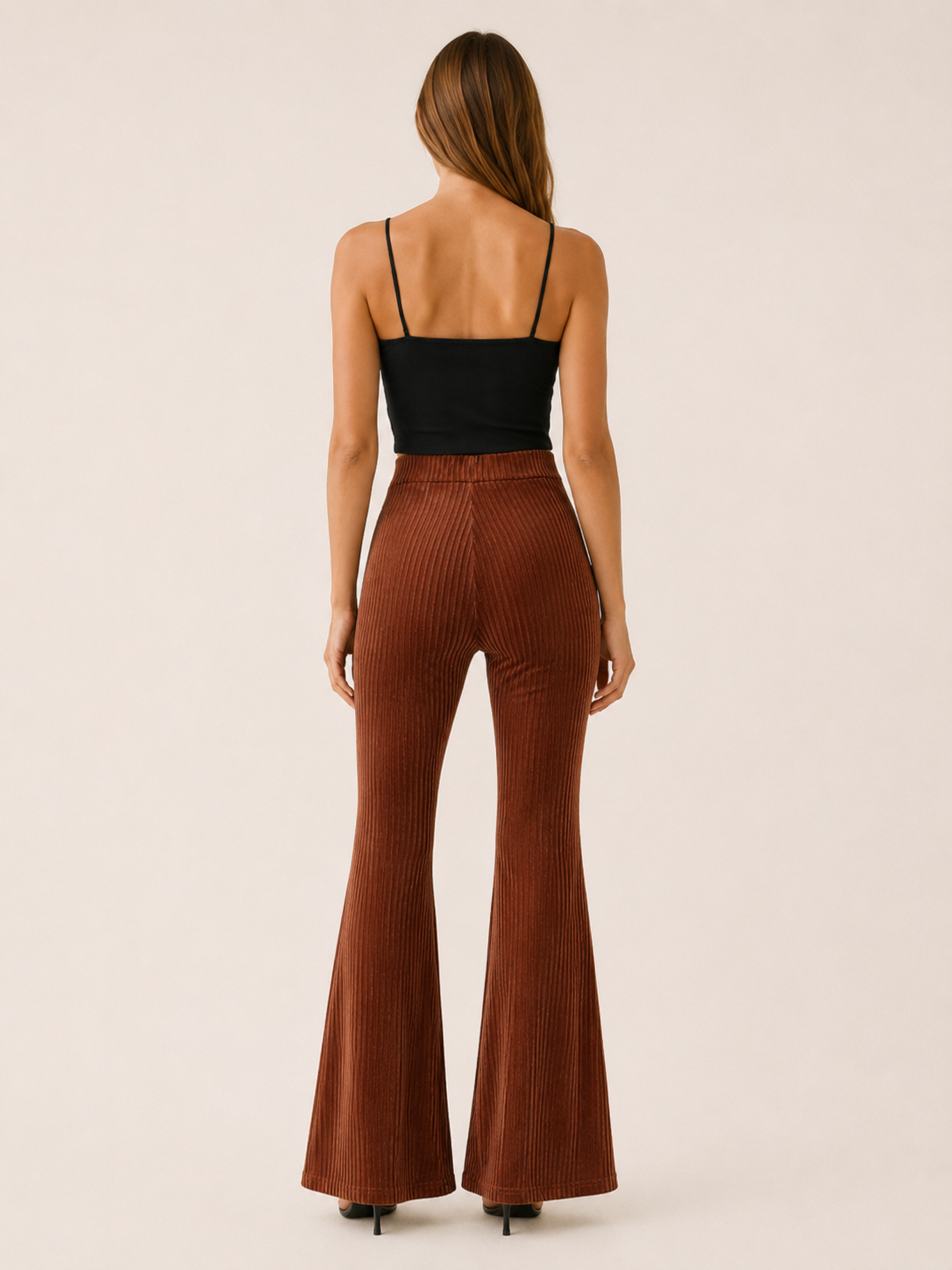 Iskra | Corduroy Flared Trousers with High Waist