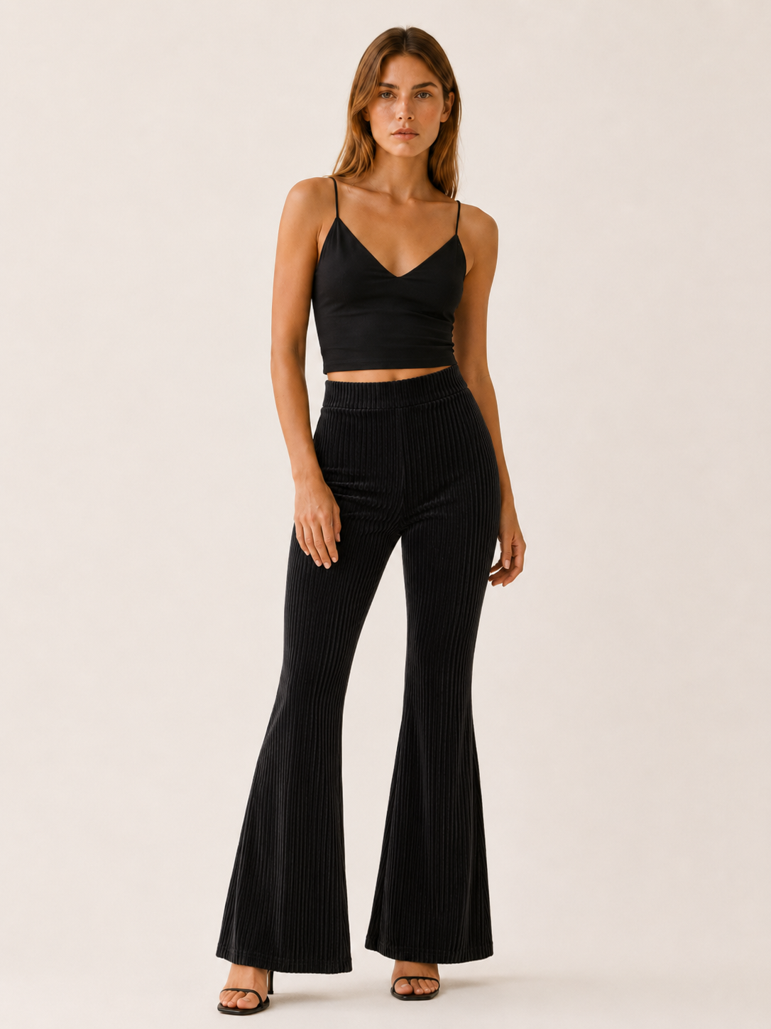 Iskra | Corduroy Flared Trousers with High Waist