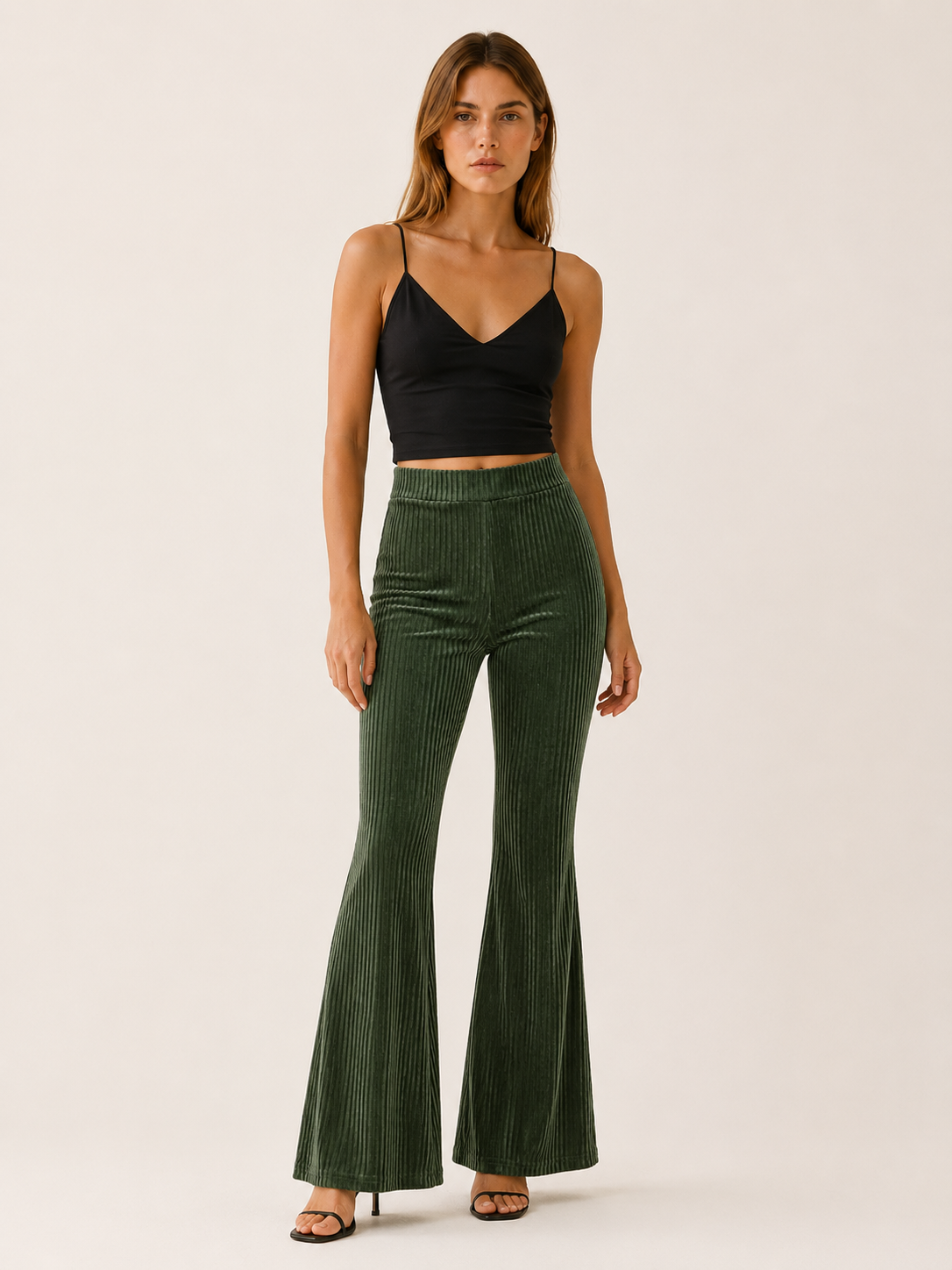 Iskra | Corduroy Flared Trousers with High Waist