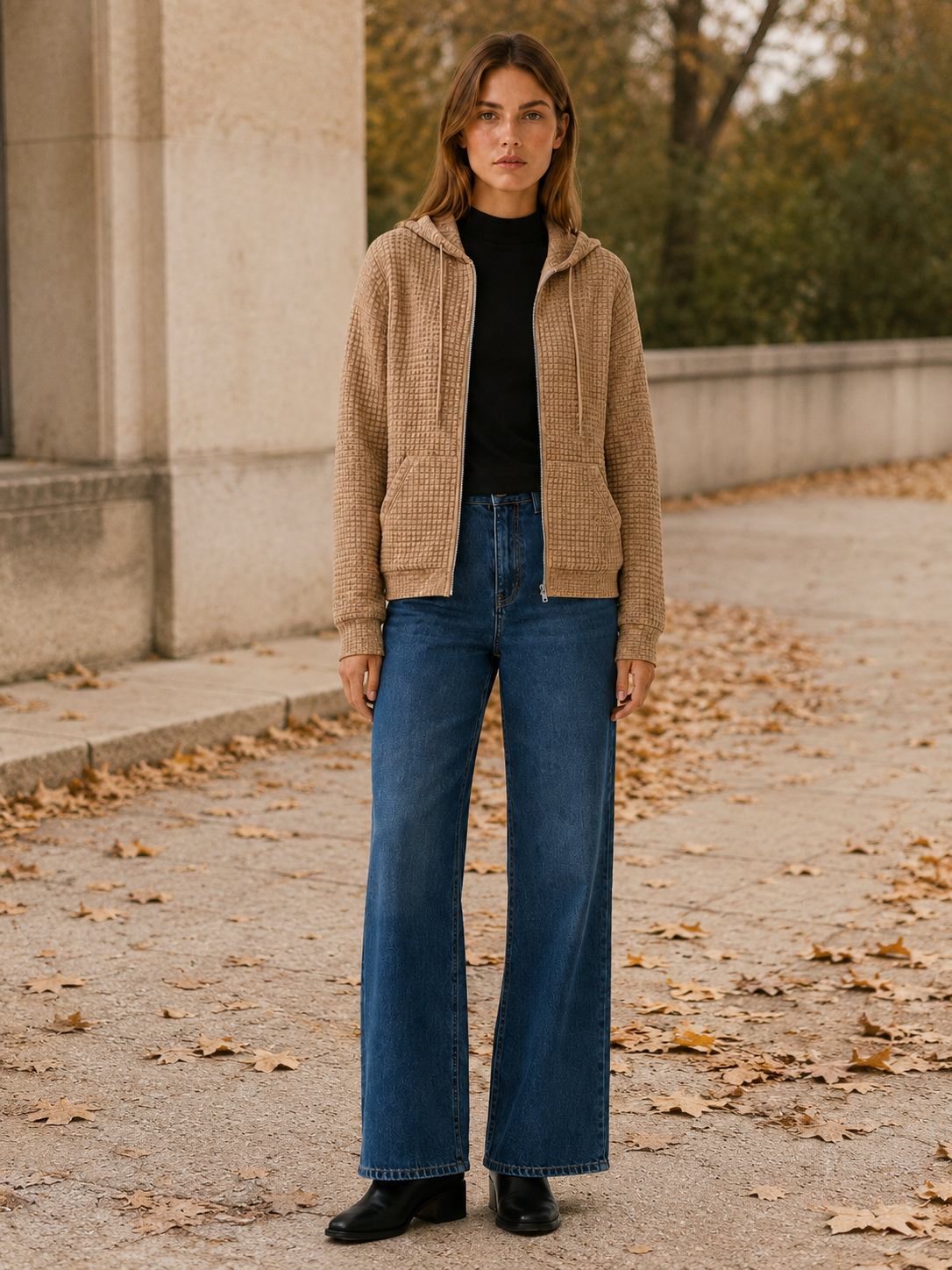 Ismara | Women's Textured Hooded Jacket