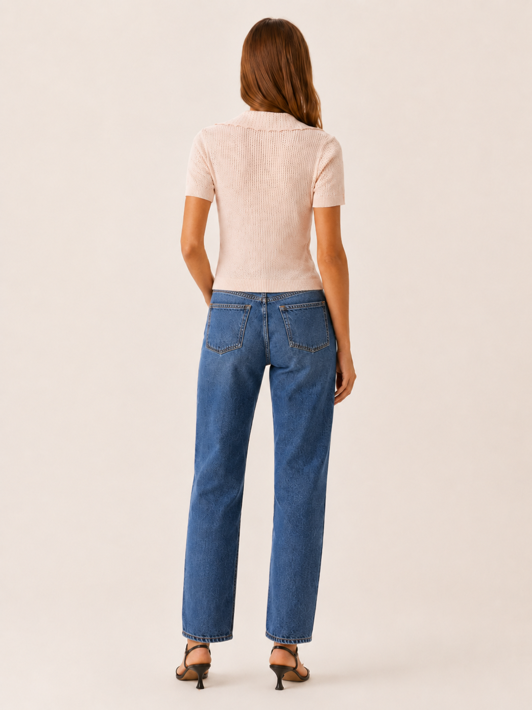 Jessa | Knit Shirt with V Neck and Button Front