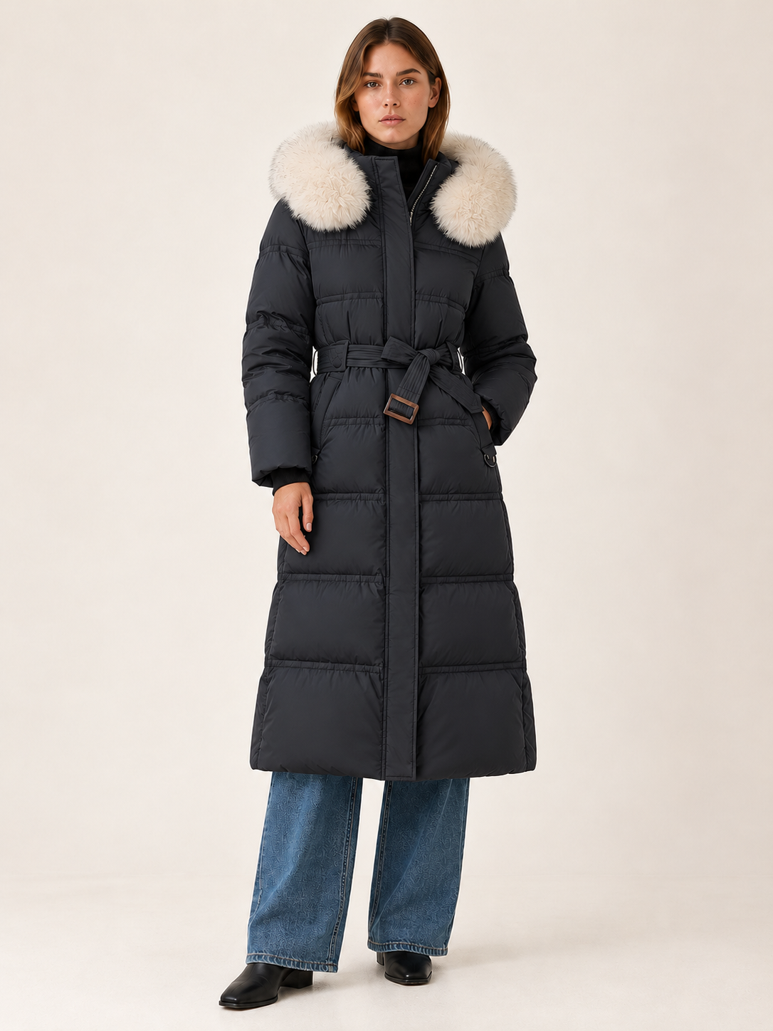 Joanna | Women's Hooded Long Puffer Coat Winter