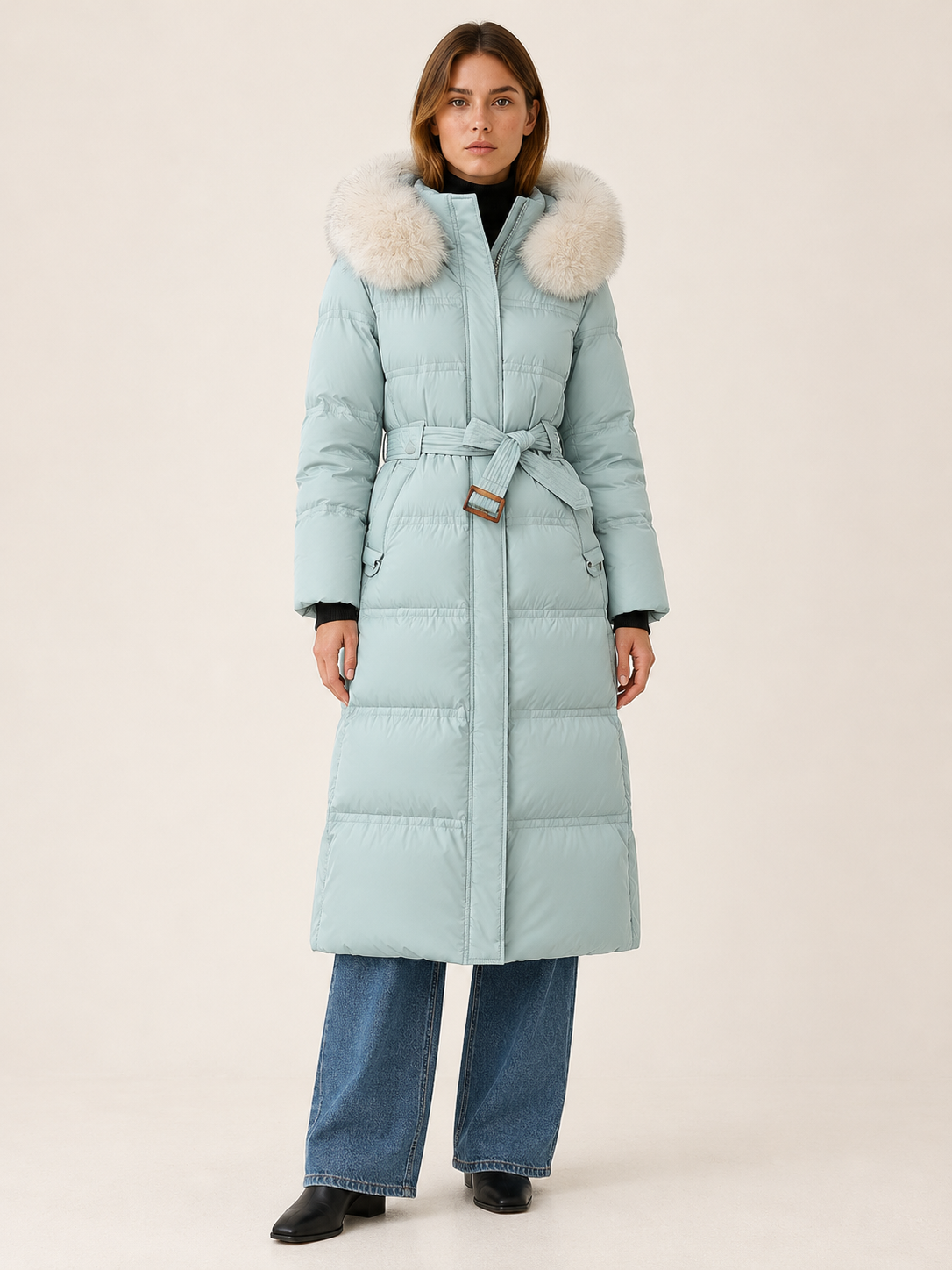 Joanna | Women's Hooded Long Puffer Coat Winter
