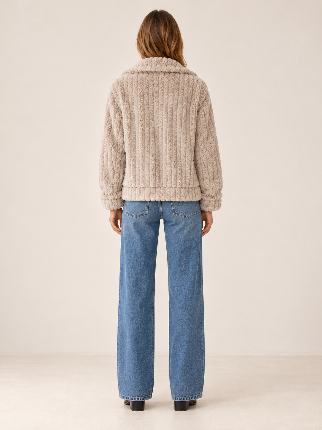 Julia | Women's Cropped Faux Fur Jacket Winter