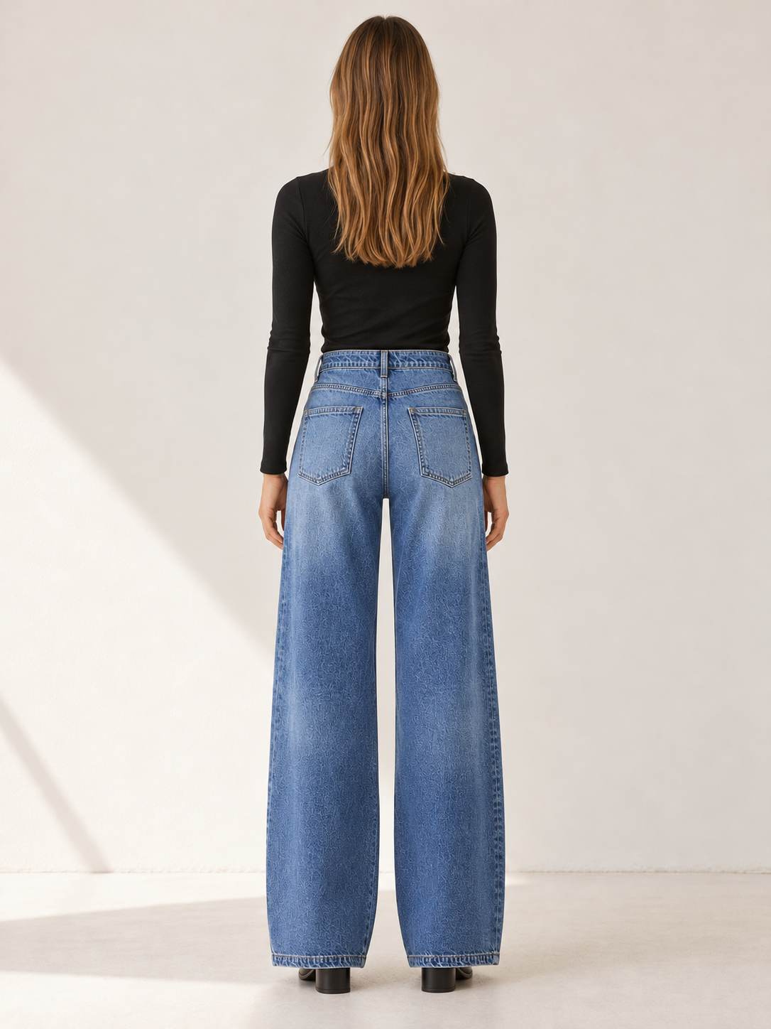 June | Women's High Waisted Wide Leg Jeans Fall