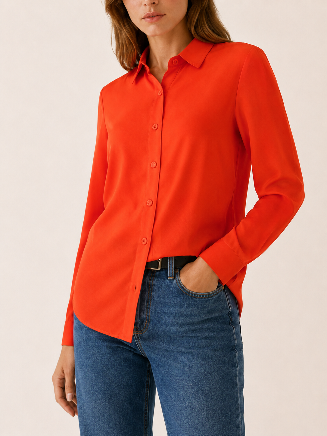 Kaelin | Collared Blouse with Button Front