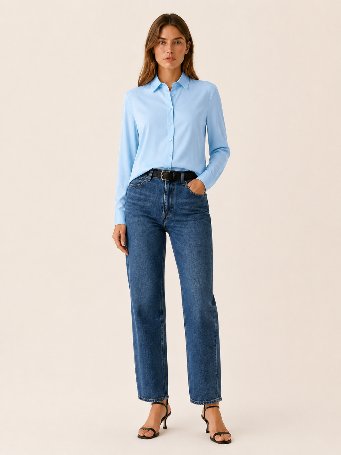 Kaelin | Collared Blouse with Button Front
