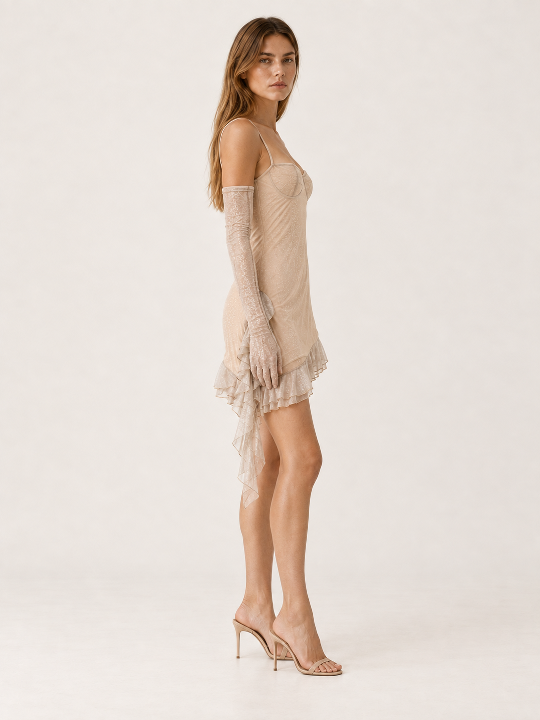 Kalea | Sequin Mini Dress with Ruffle Hem