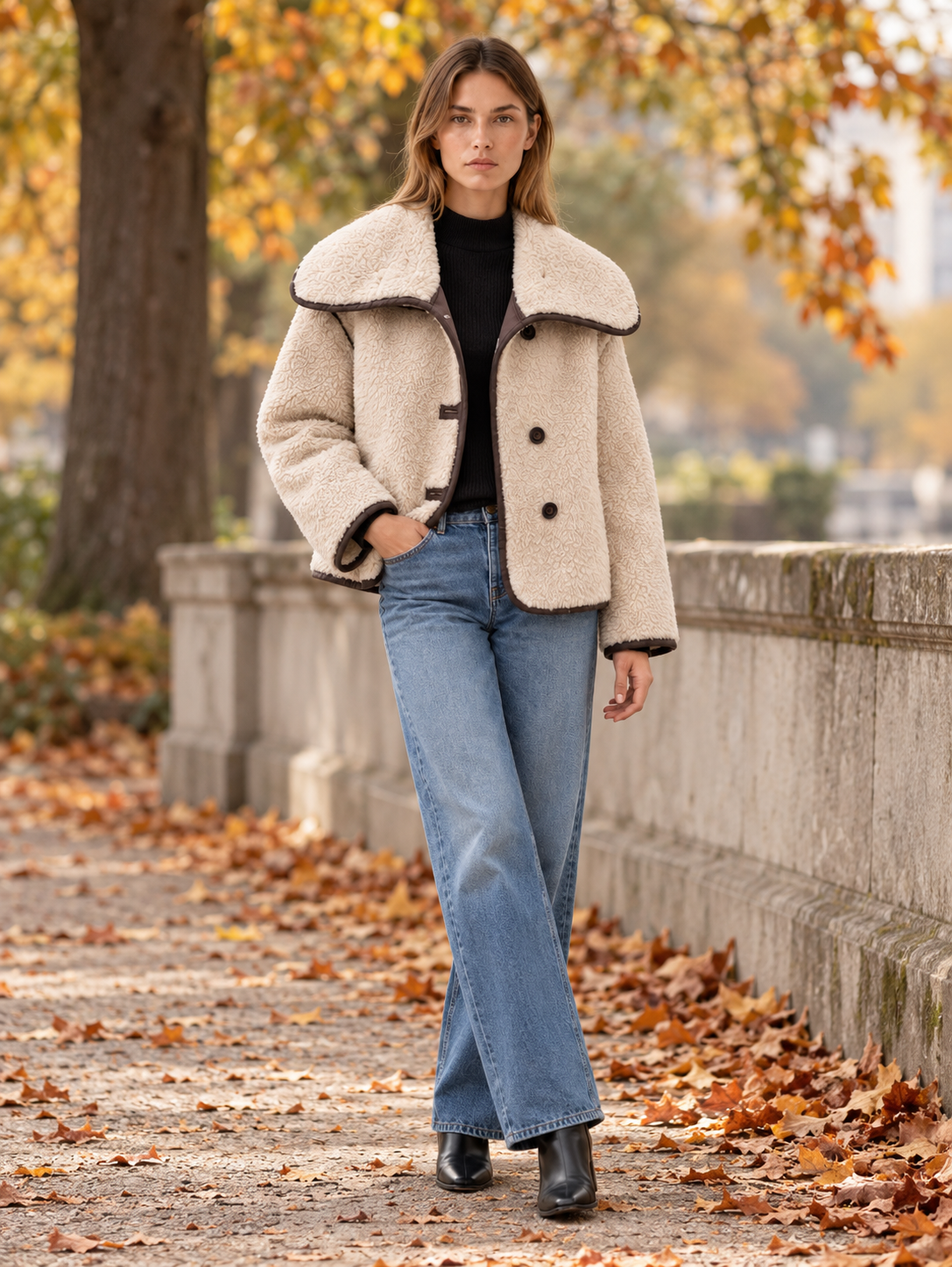 Kali | Women's Cropped Teddy Jacket Winter