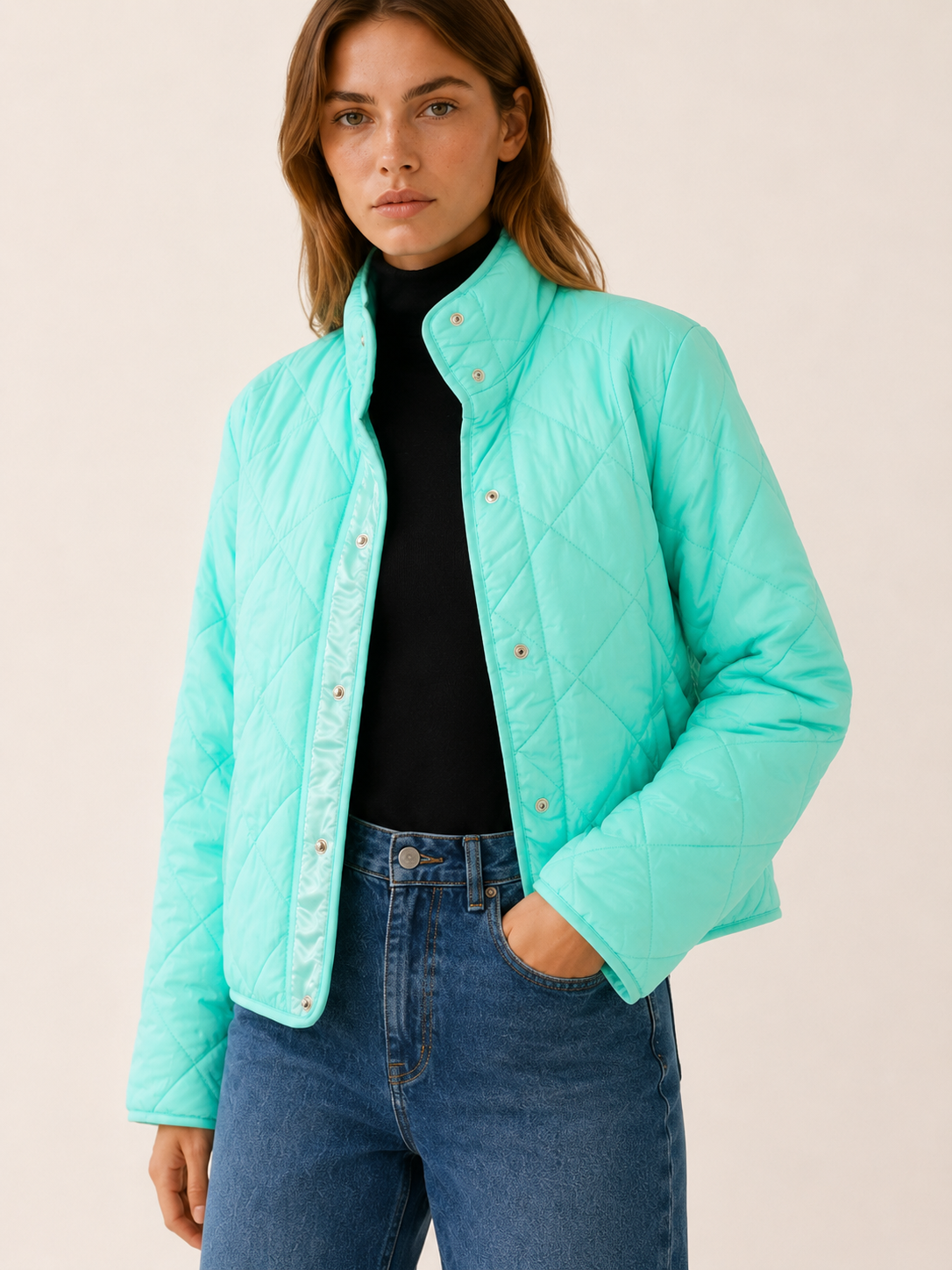 Kayla | Women's Short Puffer Jacket with High Collar