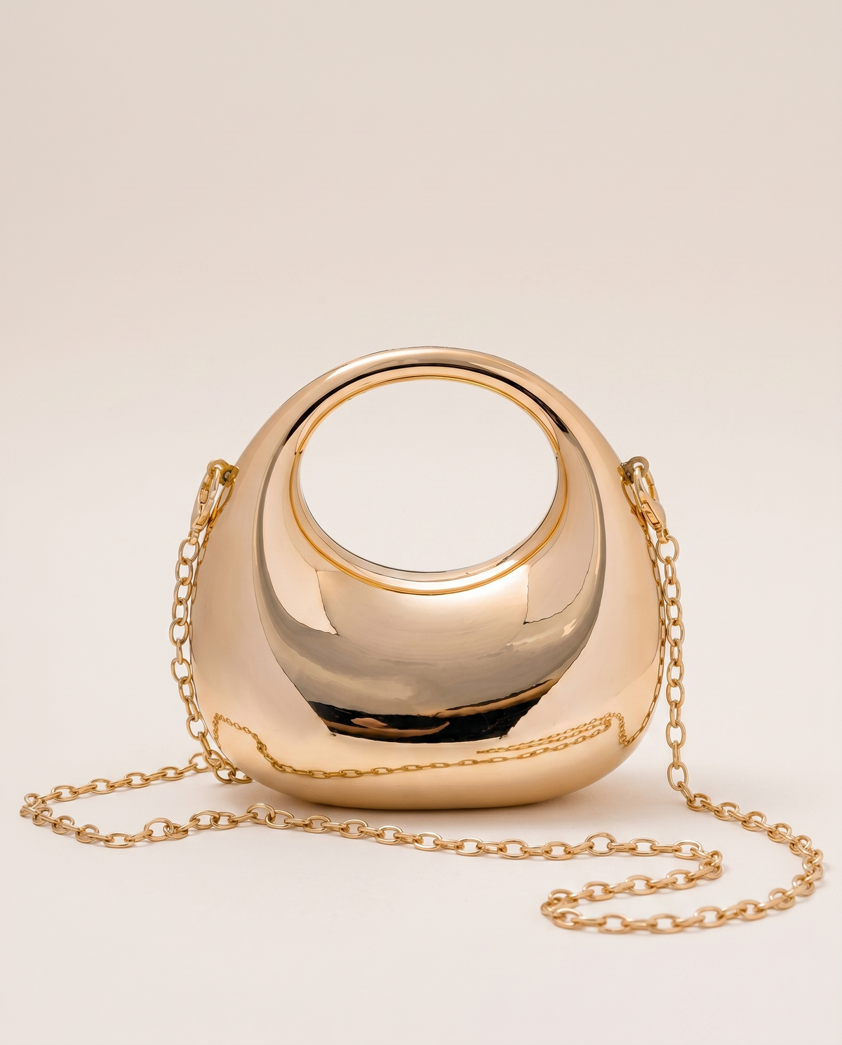 Keira | Metallic Crossbody Bag with Crescent Shape