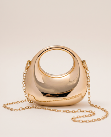 Keira | Metallic Crossbody Bag with Crescent Shape
