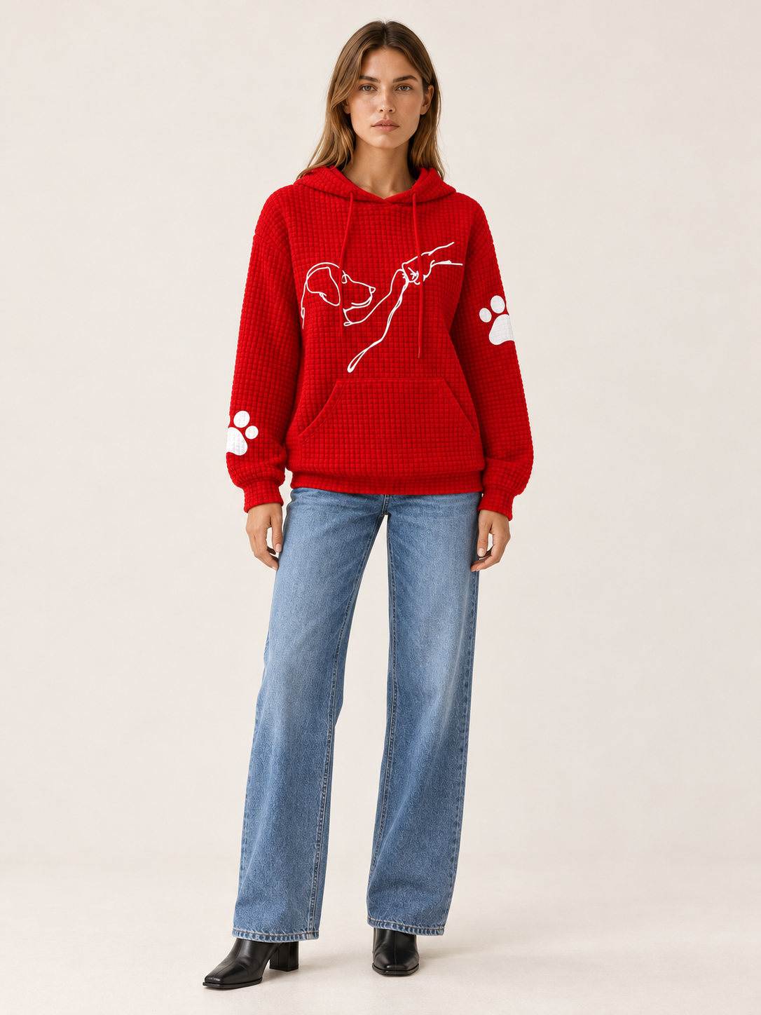 Kendall | Women's Oversized Waffle Knit Hoodie Fall