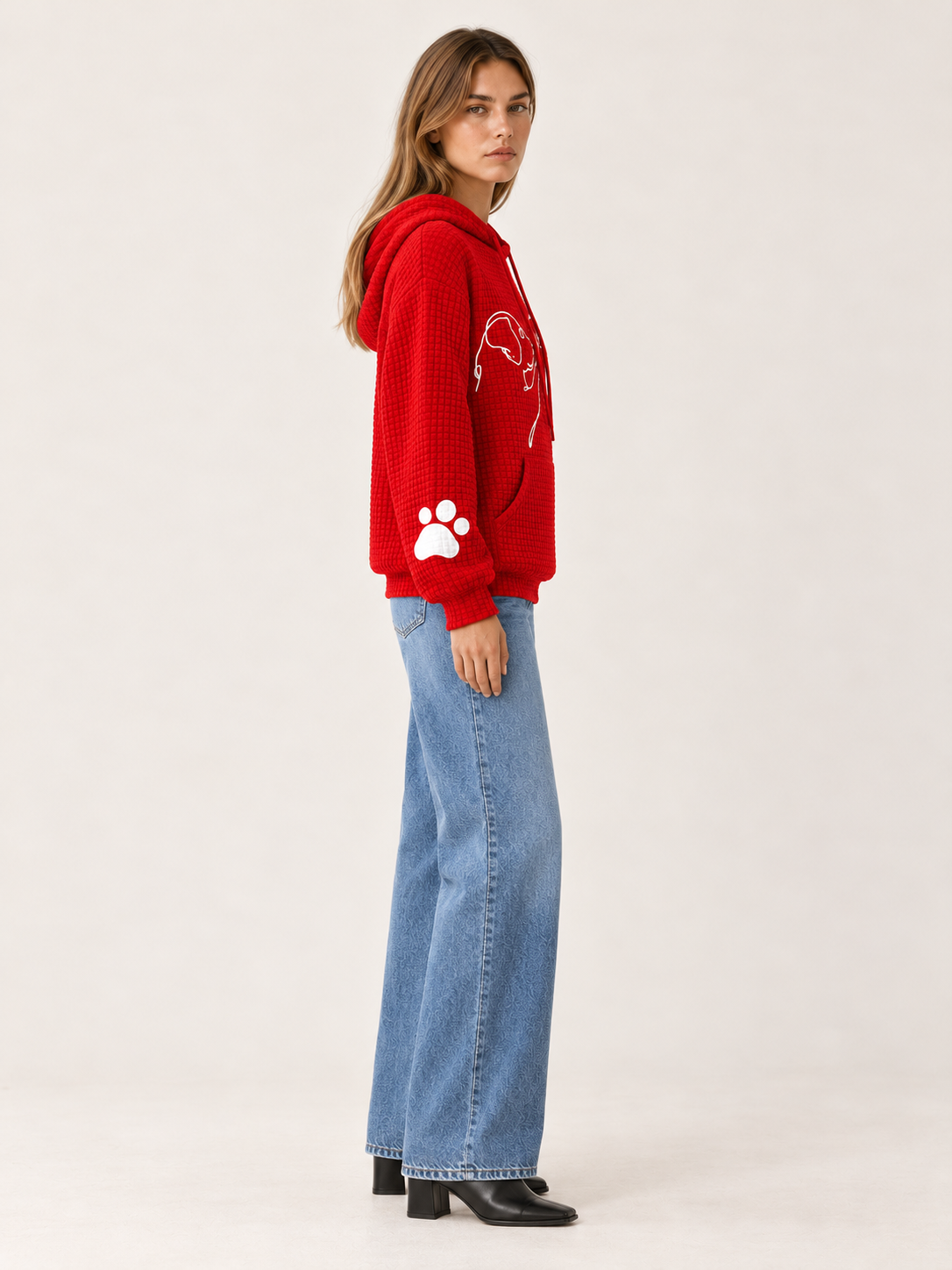Kendall | Women's Oversized Waffle Knit Hoodie Fall