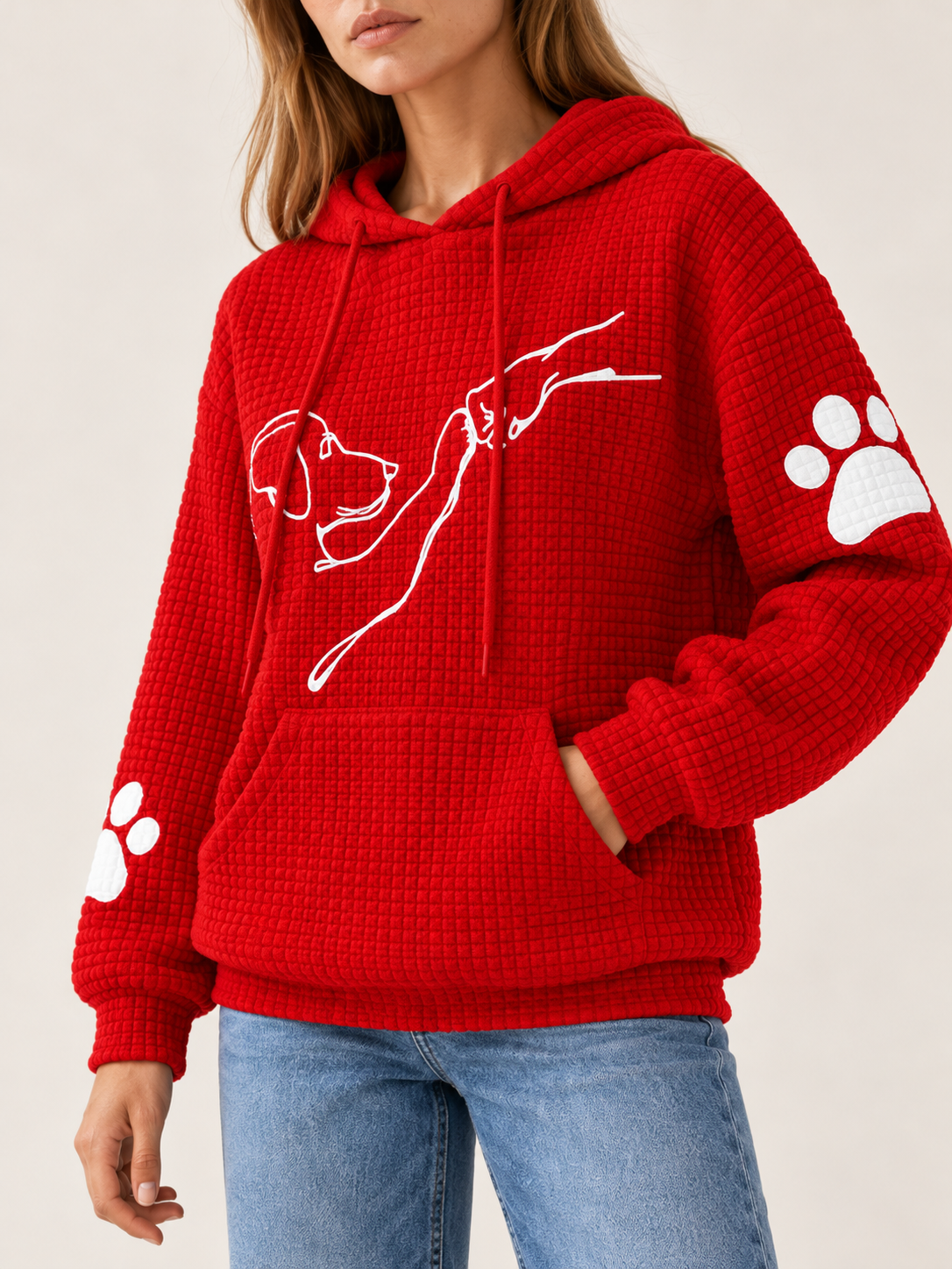 Kendall | Women's Oversized Waffle Knit Hoodie Fall